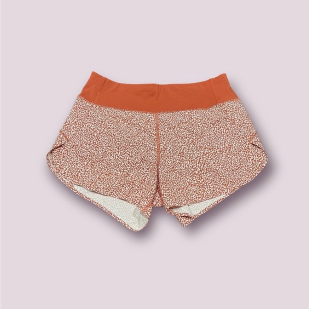 Athleta Women’s Run With It 3.5” Printed Short - Micro Cheetah Rust - Picture 1 of 5